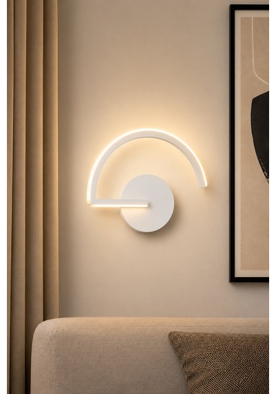 Mori Modern Led Duvar Apliği Günışığı Beyaz