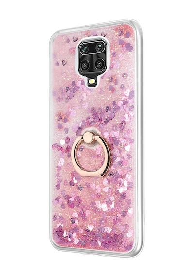 Microsonic Xiaomi Redmi Note 9S Kılıf Glitter Liquid Holder
