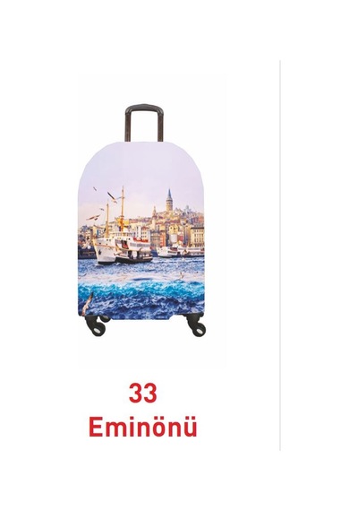 My Saraciye My 33 Eminönü Valizler İçin Kılıf Seti Kabin Orta Ve Büyük Mavi