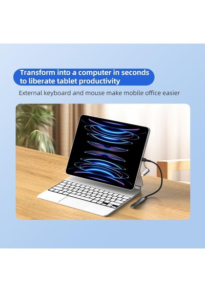 Lexroo 2 İn 1 5gbps Type-c And 8 Pin To Usb 3.0 Otg Adaptör Telef