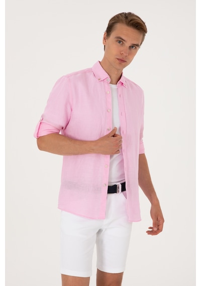 U.S. Polo Assn. Erkek Açık Pembe Uzun Kollu Gömlek 50299597-VR078