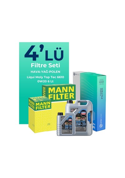 Mann Mercedes E220 Dizel Filtre Bakım Seti Liqui Moly Motor Yağlı (2023-2025) 4 Lü -