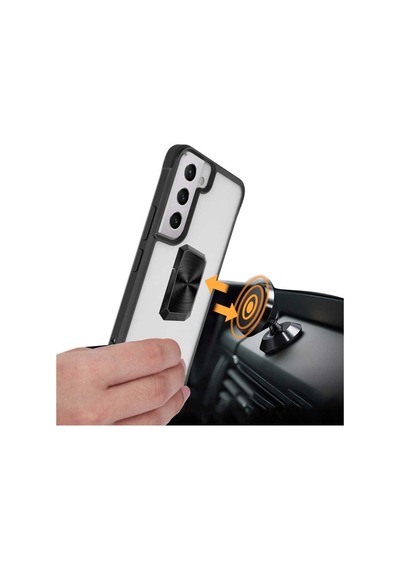 Zore Galaxy Uyumlu S22 Plus Kılıf V-bax Kapak - Siyah Siyah