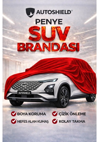 Chery Omoda 5 Penye Suv Araç Brandası Kalın Kumaş Garaj Brandası Oto Araç Koruma Örtüsü Kırmızı