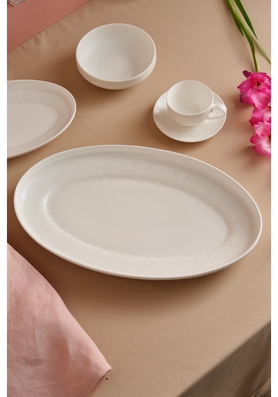 Karaca Minerva Kayık Tabak 35 Cm Beyaz