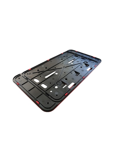 Çerçeveli Dikdörtgen Plakalık Plaka Altlığı Kırmızı 32x17cm 1 Adet