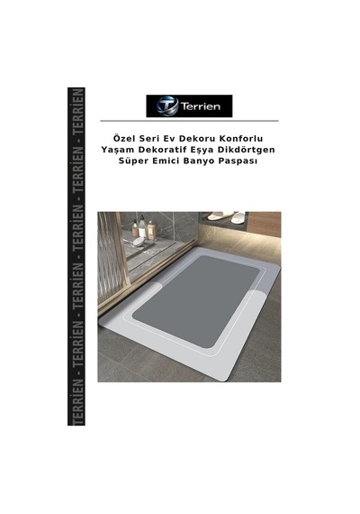 Özel Seri Ev Dekoru Konforlu Yaşam Dekoratif Eşya Dikdörtgen Süper Emici Banyo Paspası Dİğer