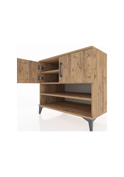 Kronos Şifonyer 3 Raflı 2 Kapaklı 88x59x80 Çam-çam Atlas Çam