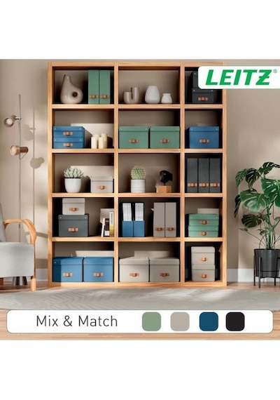 Leitz Puro Kapaklı Saklama Kutusu 7 Litre 2'li Paket Bej Renk - Kod:61470012 1 Adet