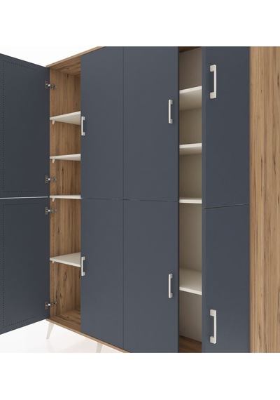 Hyperion Gardrop 8 Raflı 8 Kapaklı 176x44x221 Çam-antrasit/aytaşı Antrasit/aytaşı Hyperion Gardrop 8 Raflı 8 Kapaklı 176x44x221 Çam-antrasit/aytaşı Antrasit/aytaşı