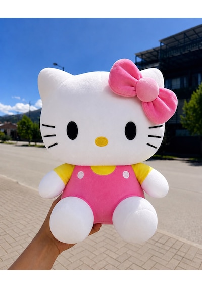Hello Kitty Peluş Oyuncak Yeni Seri 50cm- Yumuşak & Sevimli Açık Pembe