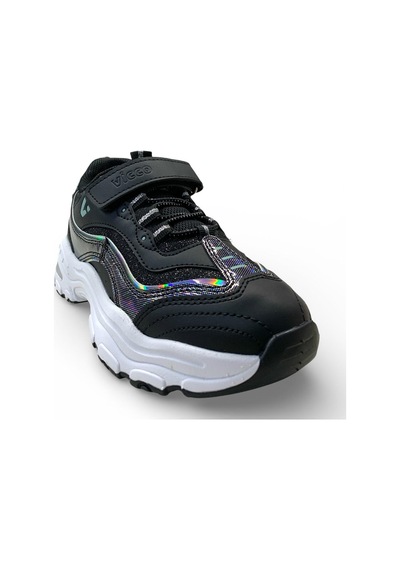 Vicco Hack Kız Çocuk Simli Rahat Sneaker Siyah