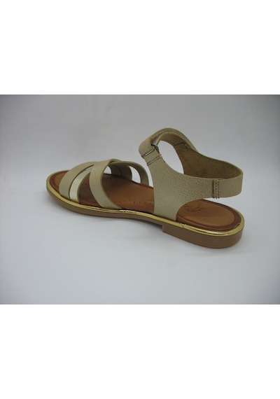 Piarmoni 01411 Deri Ortopedik Altın Sandalet 31-35 Pudra
