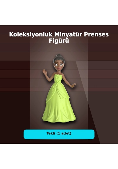 Disney Prenses Koleksiyonluk Minyatür Heykelcik 7 Cm Boyunda Tekli Figür Oyuncağı Çok Renkli