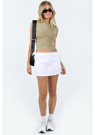 Madmext Bej Sırt Dekolteli Crop Kadın Bluz Mg1851-bej Bej