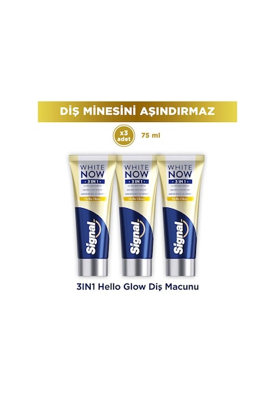 Signal White Now Diş Macunu 3 İn 1 Ekstra Işıltı 75 Ml X3