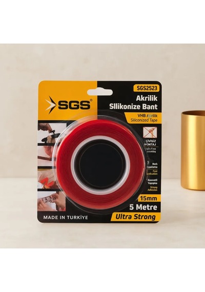 Jenerik Akrilik Silikonize Çift Taraflı Bant Vhb 15mm X 5yd