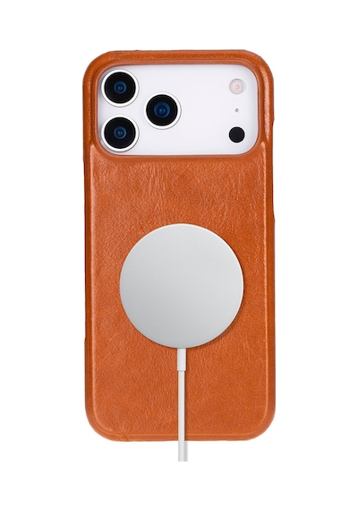 Bloomcase Ultimate Jacket Urban Tan Apple Uyumlu iPhone 17 Pro Max 6.9" Hakiki Deri Kılıf Taba