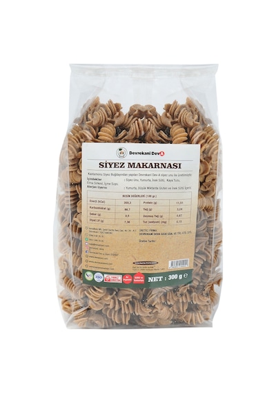 Devrekani Deva Gıda Siyez Unlu Burgu Makarna 5 x 300 G