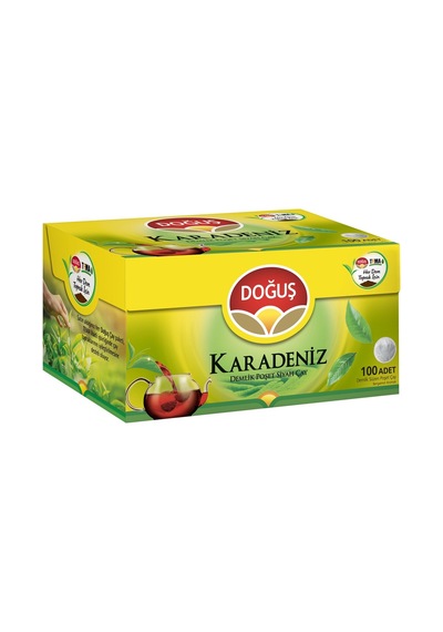 Doğuş Karadeniz Demlik Çay 100 3,2 G - Hafif Bergamot Aromalı Poşet Çay 3'li Ekonomik Paket - 3 Tarı 3.2 G