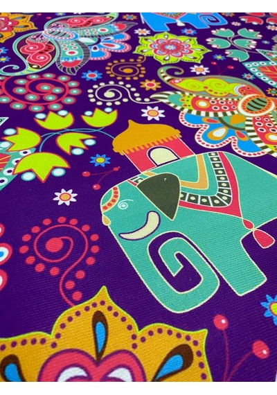 Enesar Home Indian Fil Desenli Kumaş Kırlentlik Döşemelik Kumaş Dijital Baskı 100 x 140 cm