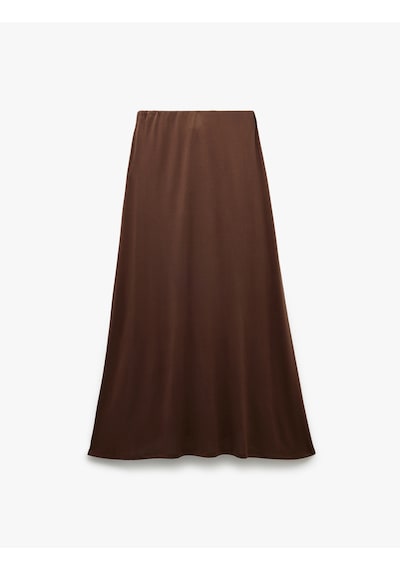 Koton Rahat Kalıp Modal Kumaş A Kesim Saten Uzun Etek Kahverengi 5sak10616ek Kahve Koton Rahat Kalıp Modal Kumaş A Kesim Saten Uzun Etek Kahverengi 5sak10616ek Kahve