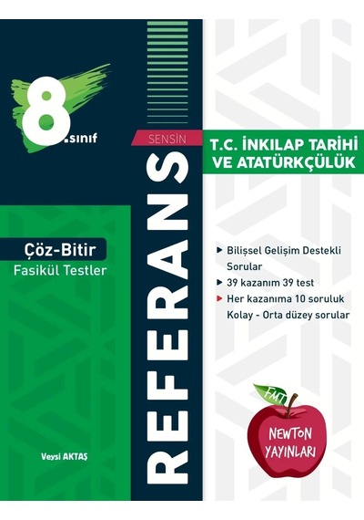 Newton Yayınları Lgs 8.sınıf Tüm Dersler Referans Çöz Bitir Fasikül Testler 4lü