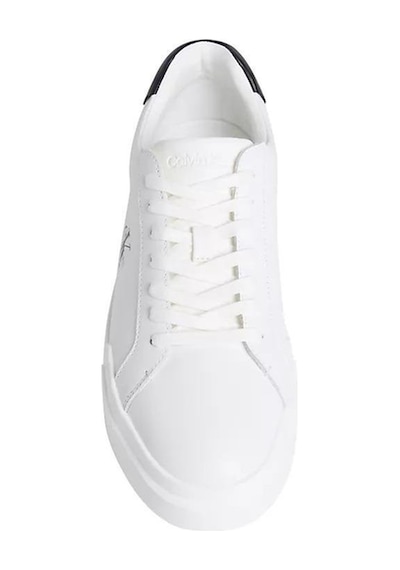 Calvin Klein Erkek Logo Kabartmalı Düşük Bilekli %100 Deri Beyaz1 Sneaker Ym0ym01344-06x-13060 Beyaz1