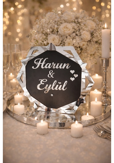 Düğün Nişan Söz Kına İçin Masa İsimliği Kişiye Özel No 99
