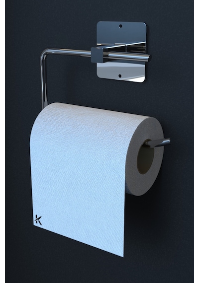 Karteya Yapışkanlı Gümüş Tuvalet Kağıdı Tutacağı/tuvalet Wc Kağıtlık Gümüş