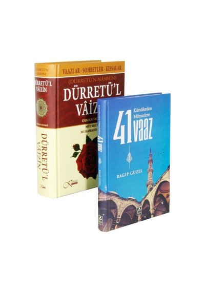 Dürretül Vaizin ve Kürsüden Müminlere 41 Vaaz (2 Kitap Vaaz So... 9280000017449
