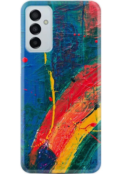 Samsung Uyumlu Galaxy A04S Kilif Silikon Desen Ressam Sulu Boya 1600 556613270