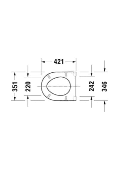 Duravit Starck 3 Klozet Kapağı Yavaş Kapanır 0063890095