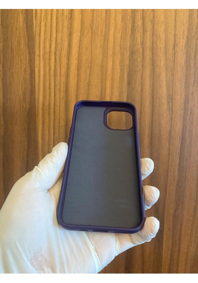 Apple iPhone Uyumlu 13/14 Leopar Baskılı İçi Kadife Silikon Telefon Kılıfı mor