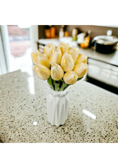 Yapay Islak Lale Altın Sarı 10 ' Lu Premium Gold Design Altın Rengi
