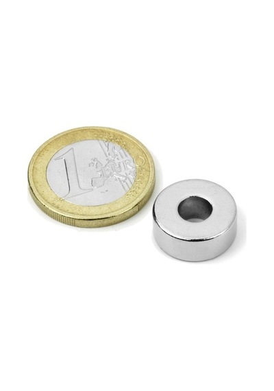 10 Adet 15X5X5 Delikli Halka Güçlü Neodyum Mıknatıs Magnet