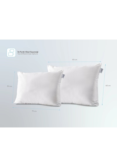 Doqu Home Whiteline Microfiber Yastık 50 X 70 Cm - Beyaz Beyaz