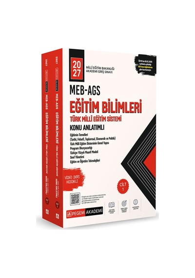 Pegem 2027 Meb-ags Eğitim Bilimleri Ve Türk Milli Eğitim Sistemi Konu Anlatımlı Modüler Set Pegem Akademi Yayınları