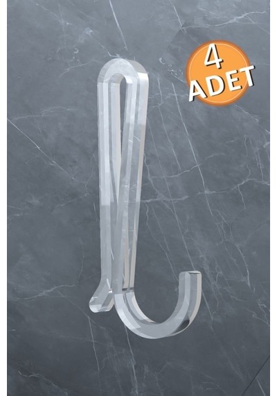 4 Adet Plastik Askı Metal Banyo Mutfak Rafları İçin Şeffaf Turuncu Diğer