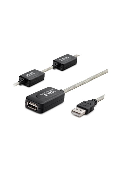 Usb Uzatma Kablosu 25 M - Silver Siyah Hdx7546 Evimdeyokyok