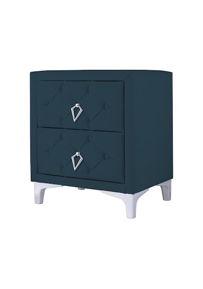 Ruby 2 Çekmeceli Komodin- Silver Model Kapitoneli Yatak Odası Iki Çekmeceli Komodin&şifonyer Modeli Mavi Ruby 2 Çekmeceli Komodin- Silver Model Kapitoneli Yatak Odası Iki Çekmeceli Komodin&şifonyer Modeli Mavi
