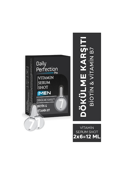 Daily Perfection Pro For Men Shot No:7 Dökülme Karşıtı Vitamin Serum 2 x 6 ML