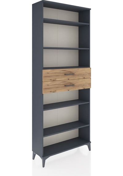 Arges Dolap 5 Raflı 2 Çekmeceli 88x30x221 Antrasit-çam Antrasit Arges Dolap 5 Raflı 2 Çekmeceli 88x30x221 Antrasit-çam Antrasit