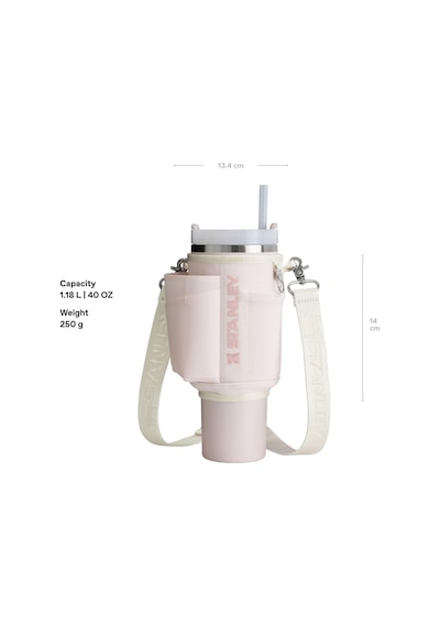 571 Collections Stanley Carry All Quencher Taşıma Çantası 1.18 L İçin - Pembe Kuvars Rose Quartz Açık Altın