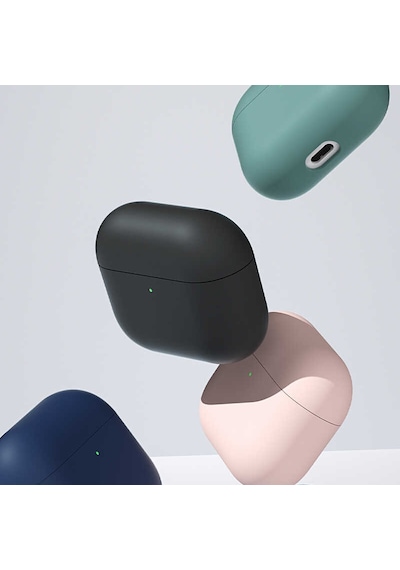 Apple Uyumlu AirPods 3 Kılıf Benks Liquid Silikon PC Kılıf ZORE-270294 Gri
