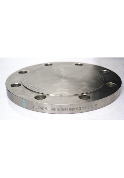 316 Kalite Dn150 Kör Flanş 6'' Pn10 Dın2527 Paslanmaz Çelik Flange 168,3mm Jktl Uyumlu Gemi Tesis .
