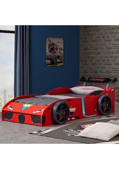 Setaymobilya Speedy Rüzgarlıklı Sandıklı Arabalı Yatak Kırmızı