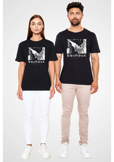 Startmore Ko Buta Bauhaus Baskılı Unisex Siyah Tişört T55128 Siyah