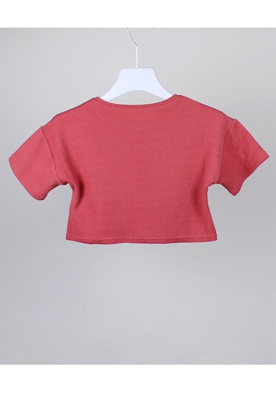 Escabel Kız Çocuk Tshirt Kısa Boy - Somon