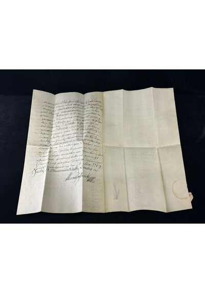 1769 Senesinden 255 Yılı Aşkın Prefilatelik Mektup Pul Ve Zarf Öncesi Almanca Soğuk Damgalı Filigra  Teşhir Ürün